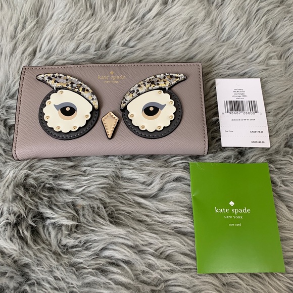 Kate Spade Owl Mini Hadlee Purse Stacy Wallet Set - Picture 2 of 8